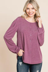 Solid Tr Spandex Long Sleeve Top | Mixtshop LLC