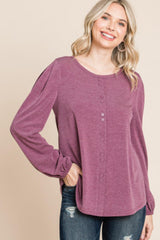 Solid Tr Spandex Long Sleeve Top | Mixtshop LLC