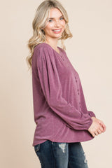 Solid Tr Spandex Long Sleeve Top | Mixtshop LLC