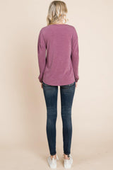 Solid Tr Spandex Long Sleeve Top | Mixtshop LLC