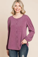 Solid Tr Spandex Long Sleeve Top | Mixtshop LLC