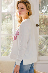 Hearts Hotfix Rhinestone Oversized Pullover | Mixtshop LLC