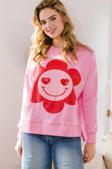 Smiley Flower Oversized Pullover | Mixtshop LLC