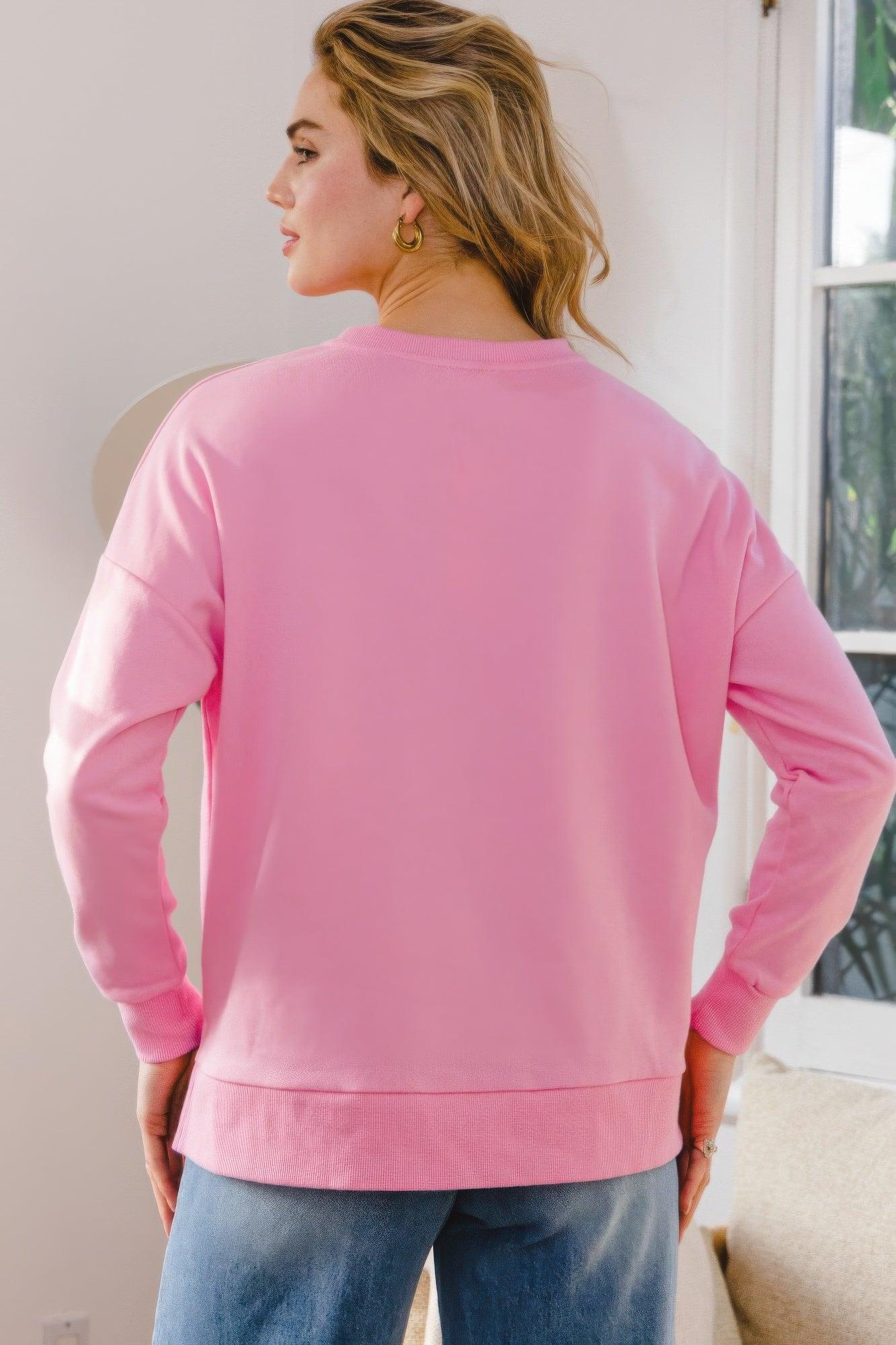 Smiley Flower Oversized Pullover | Mixtshop LLC