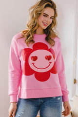 Smiley Flower Oversized Pullover | Mixtshop LLC