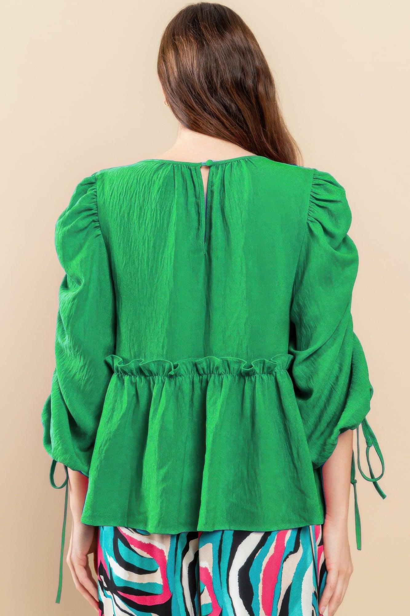 Round Neckline Babydoll Top | Mixtshop LLC