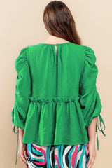 Round Neckline Babydoll Top | Mixtshop LLC