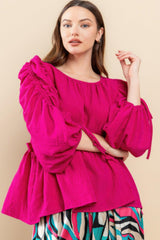 Round Neckline Babydoll Top | Mixtshop LLC