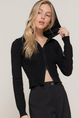 2-way zip closure sweater hoodie cardigan | Mixtshop LLC