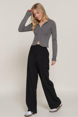 2-way zip closure sweater hoodie cardigan | Mixtshop LLC