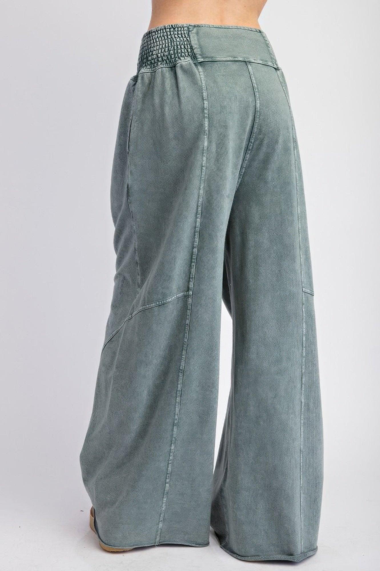Mineral washed terry knit pants | Mixtshop LLC