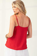 Laced textured poly woven camisole | Mixtshop LLC