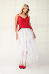 Laced textured poly woven camisole | Mixtshop LLC