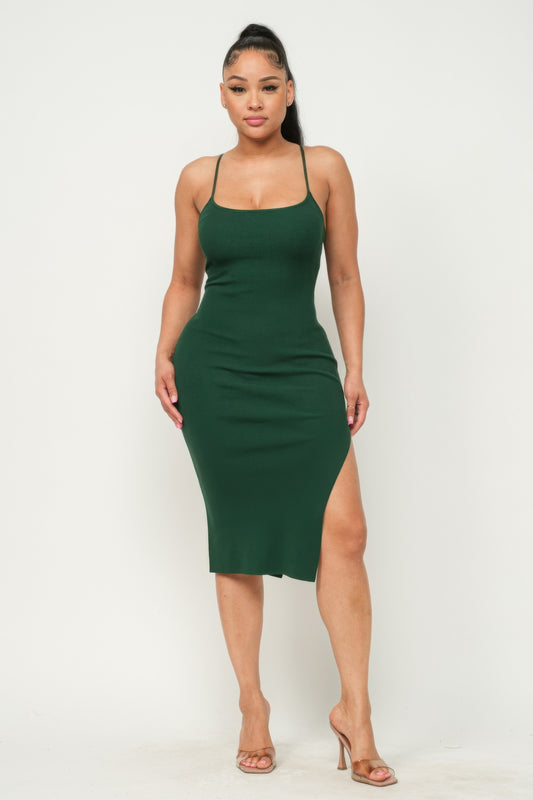 Side Slit Cami Dress | Mixtshop LLC