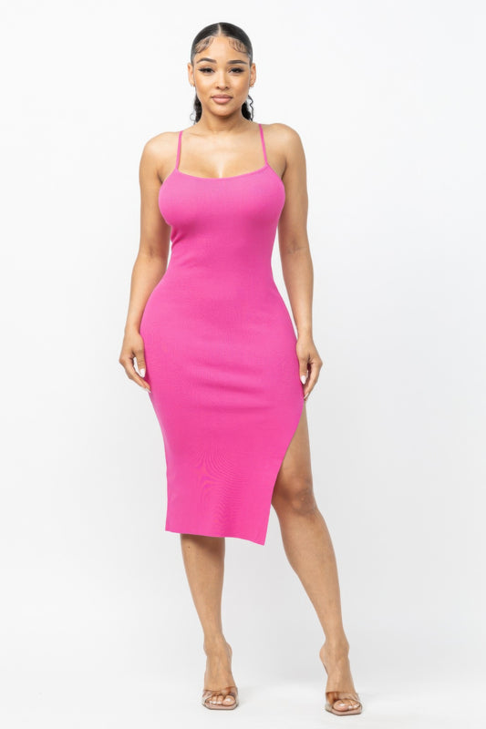 Side Slit Cami Dress | Mixtshop LLC