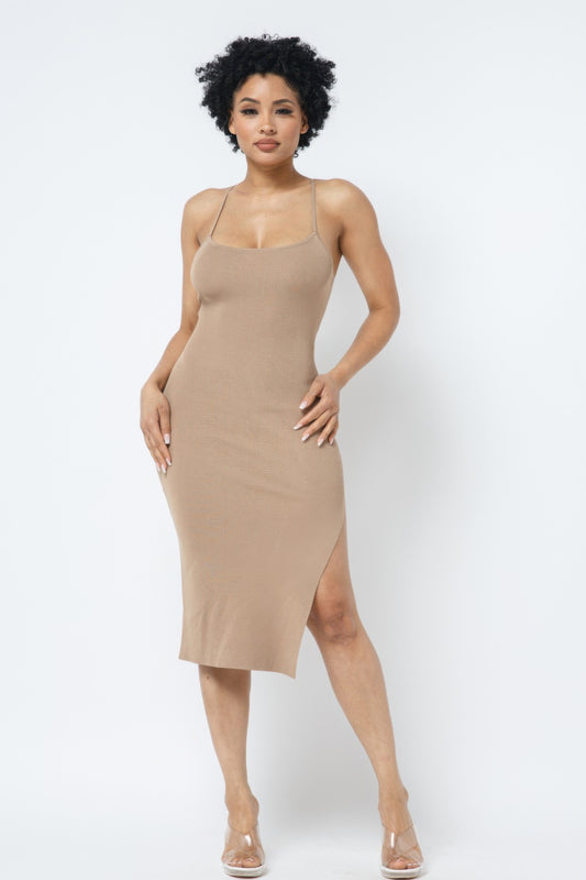 Side Slit Cami Dress | Mixtshop LLC