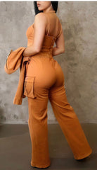 Crop Jacket 3pcs Set | Mixtshop LLC