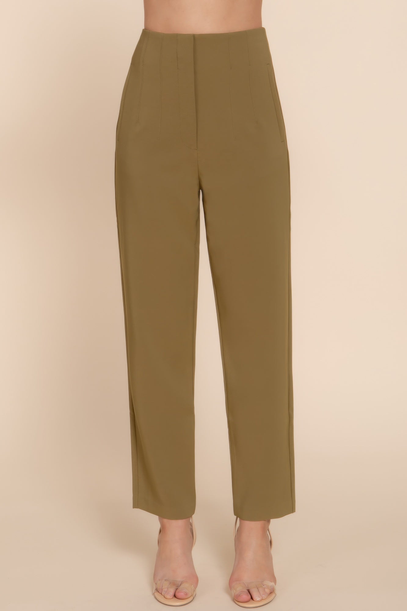 High Waist Pintuck Detail Long Pants | Mixtshop LLC