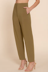 High Waist Pintuck Detail Long Pants | Mixtshop LLC