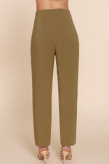 High Waist Pintuck Detail Long Pants | Mixtshop LLC