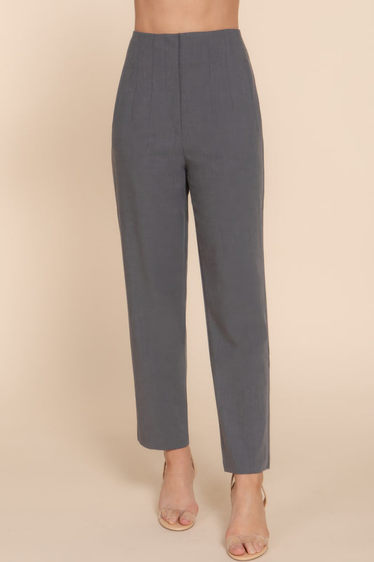 High Waist Pintuck Detail Long Pants | Mixtshop LLC