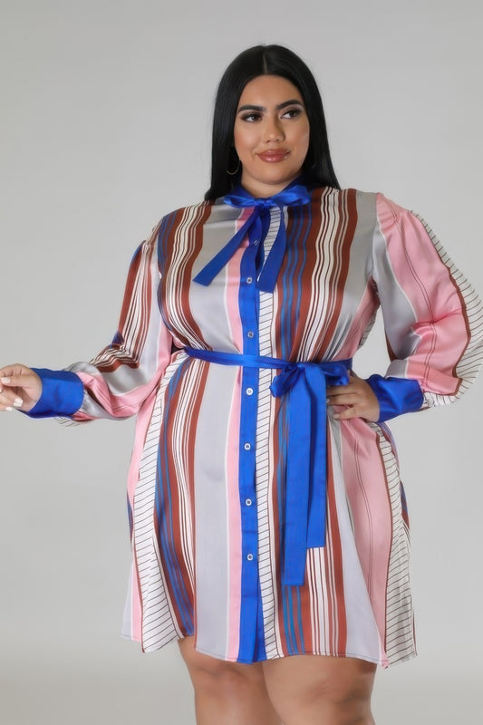Long Sleeves Non-stretch Dress | Mixtshop LLC