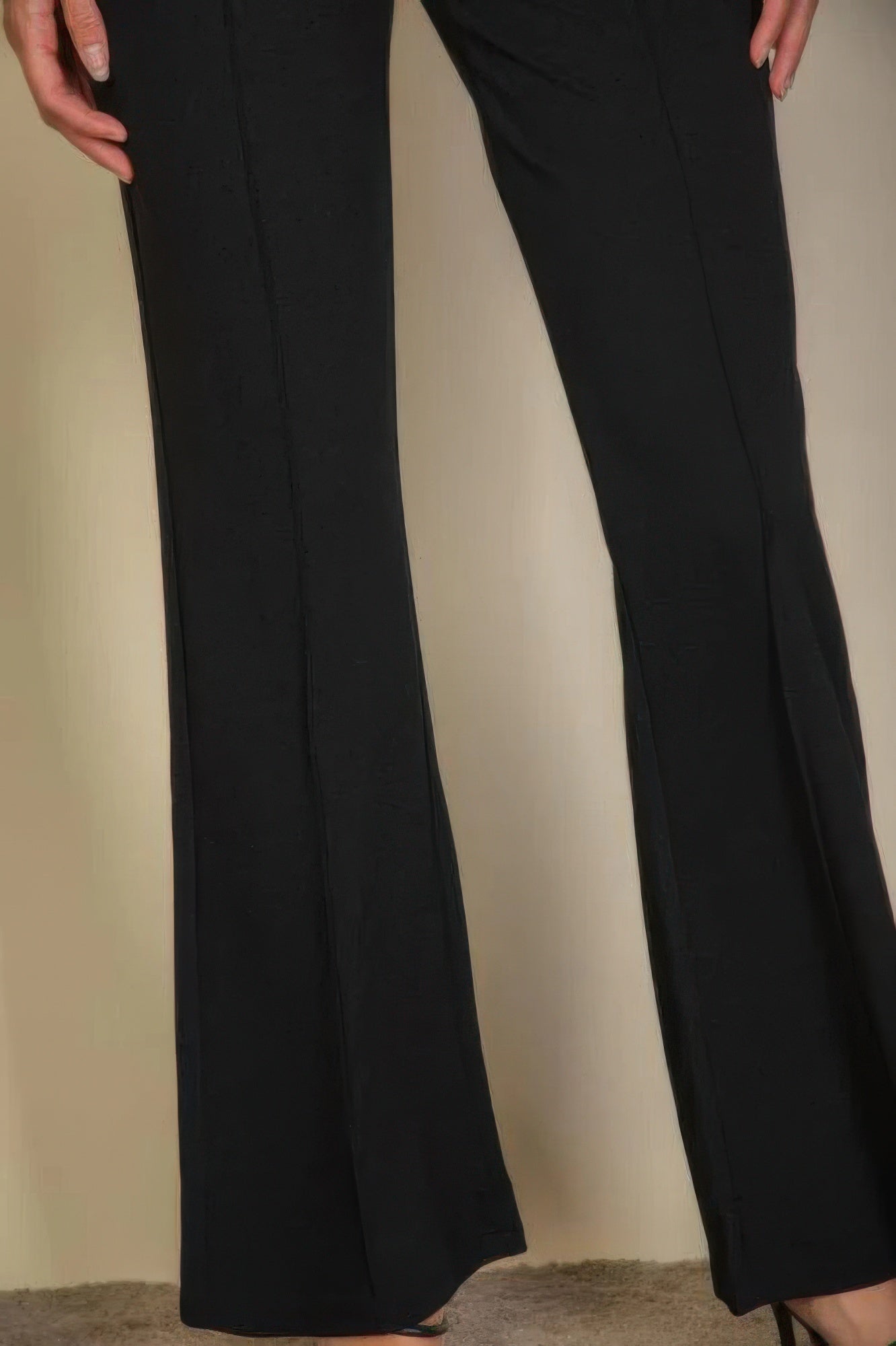 High Waist Stretch Crepe Flare Pants | Mixtshop LLC