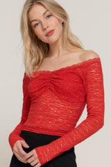 Off The Shoulder Stretch Lace Top | Mixtshop LLC