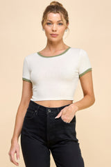 Contrast Reverse Stitch Ringer Top | Mixtshop LLC