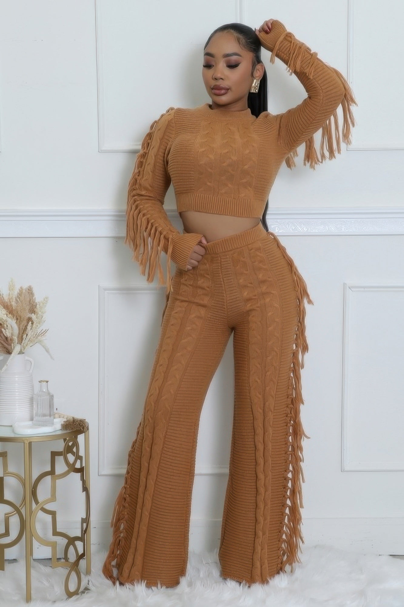 Knitted Stretch Pant Set | Mixtshop LLC