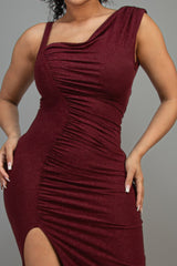 Glitter Slitted Dress | Mixtshop LLC