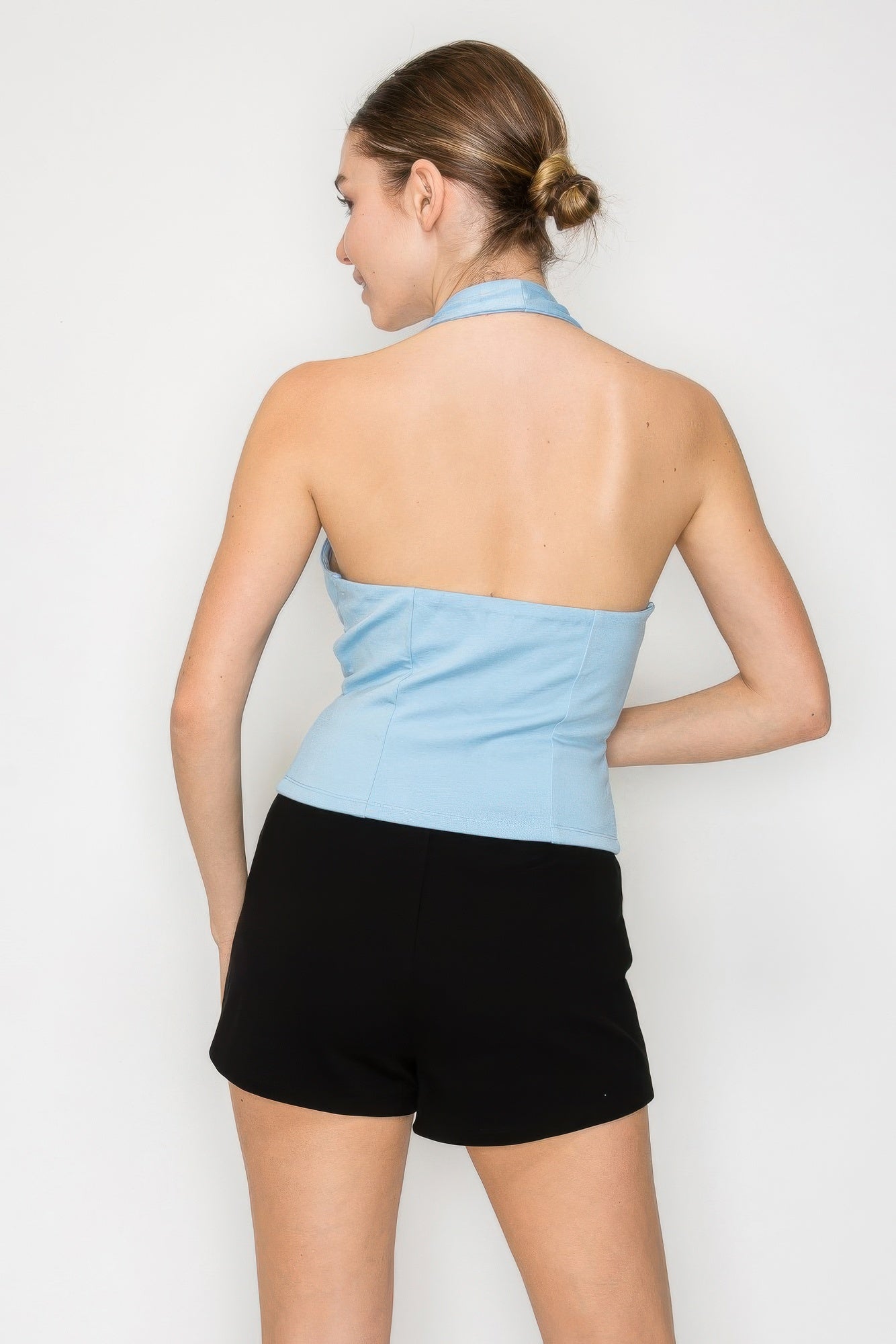 Halter Neck Buckled Open-back Top | Mixtshop LLC