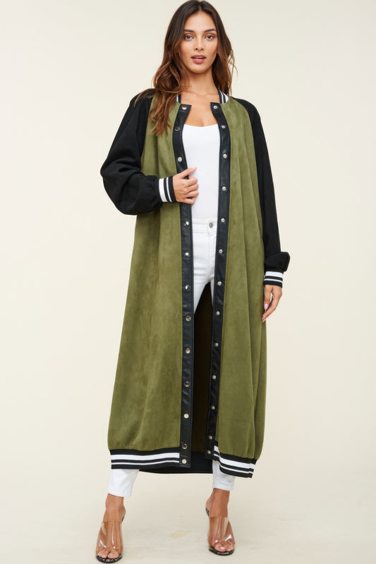 Maxi Faux Suede Jacket | Mixtshop LLC