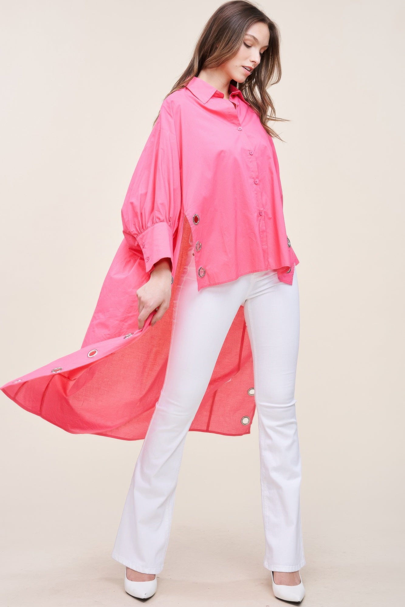 Oversized Shirt With Long Back | Mixtshop LLC