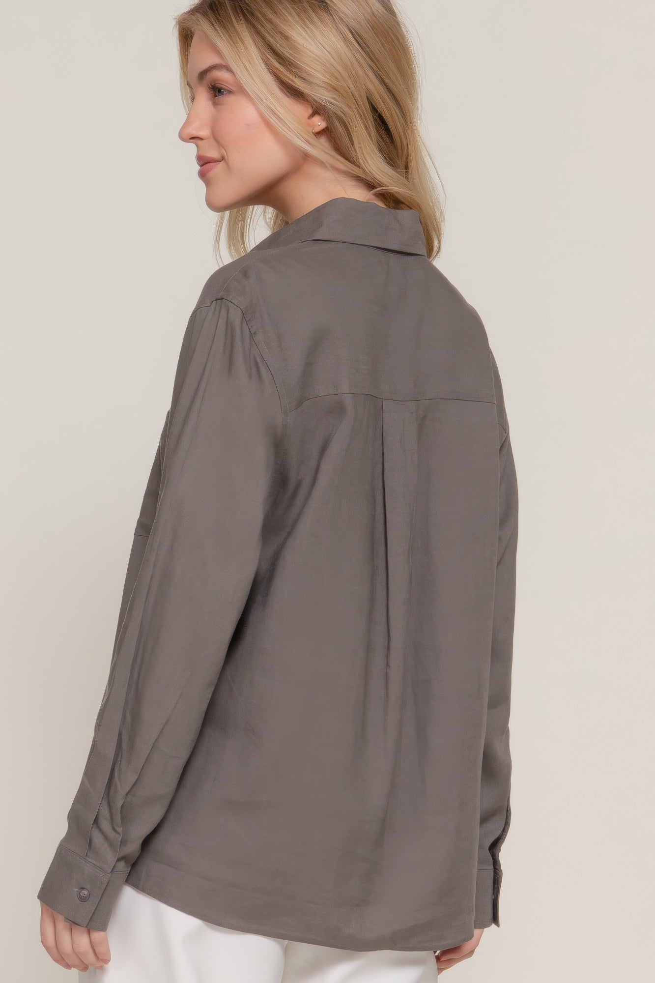 Long Sleeve Linen Blend Shirt | Mixtshop LLC