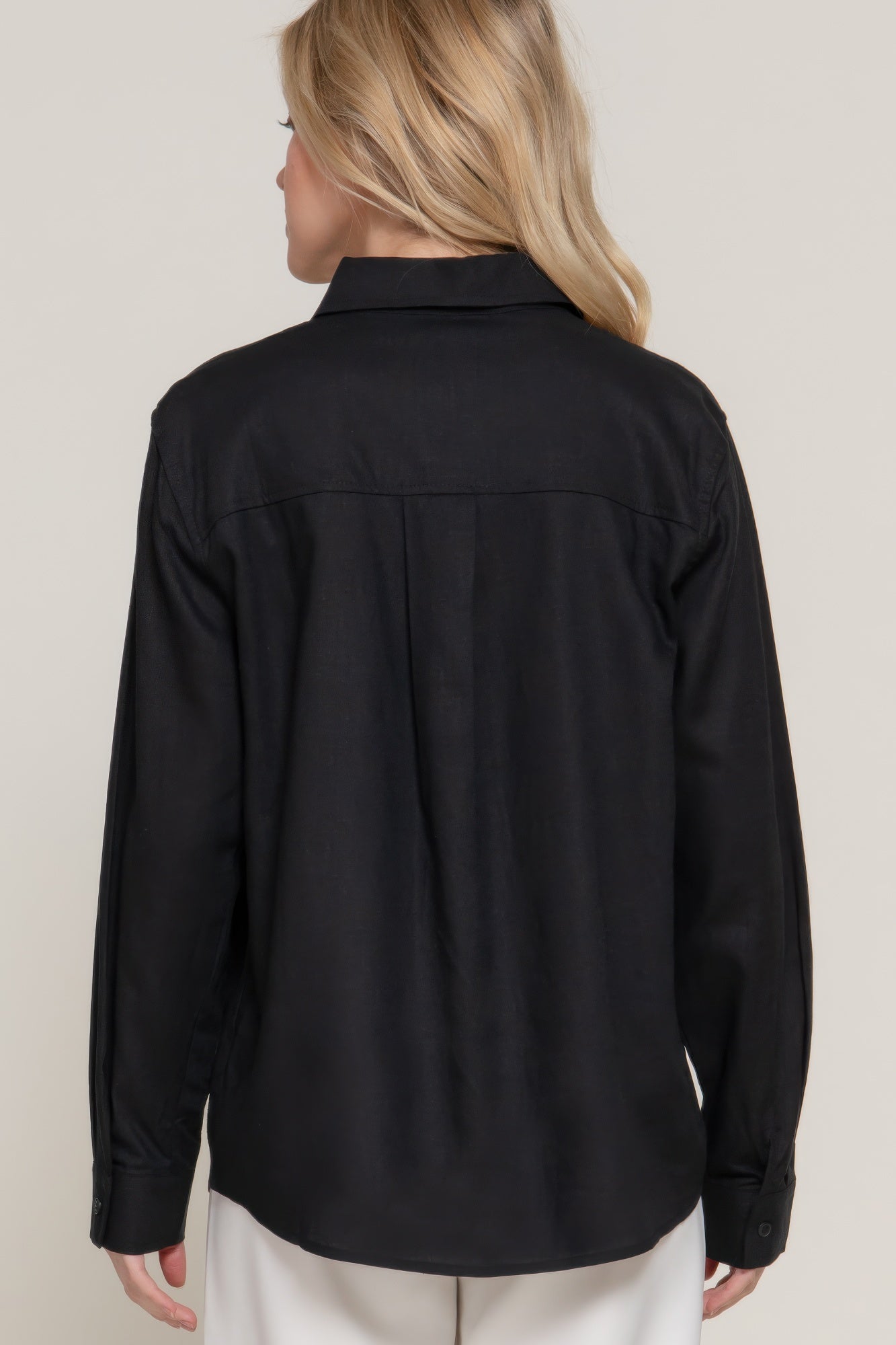 Long Sleeve Linen Blend Shirt | Mixtshop LLC