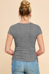 Side Ruched Detail Top | Mixtshop LLC