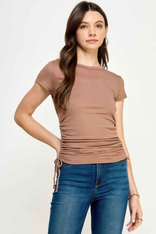 Side Ruched Detail Top | Mixtshop LLC