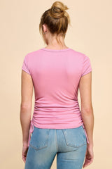 Side Ruched Detail Top | Mixtshop LLC