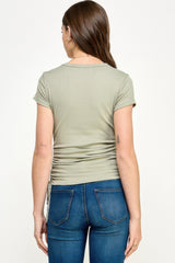 Side Ruched Detail Top | Mixtshop LLC