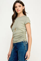 Side Ruched Detail Top | Mixtshop LLC