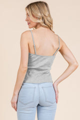 Pointelle W/lace Detail Cami Top | Mixtshop LLC