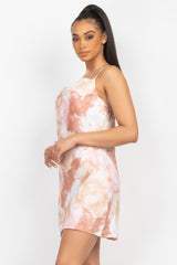 Satin Print Cowl Neck Dress | Mixtshop LLC