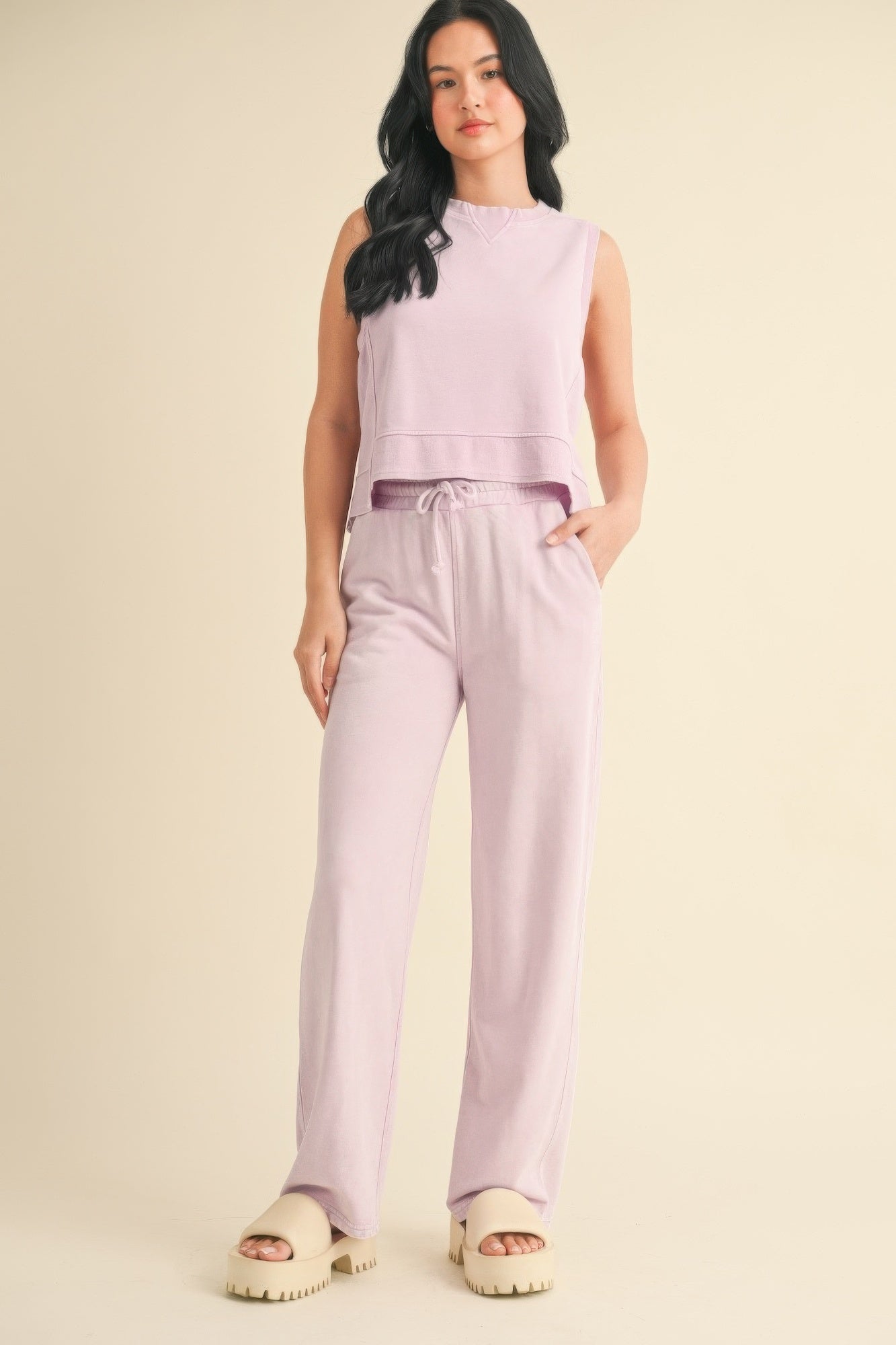 Mineral Wash Sleeveless Top | Mixtshop LLC