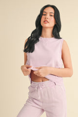 Mineral Wash Sleeveless Top | Mixtshop LLC