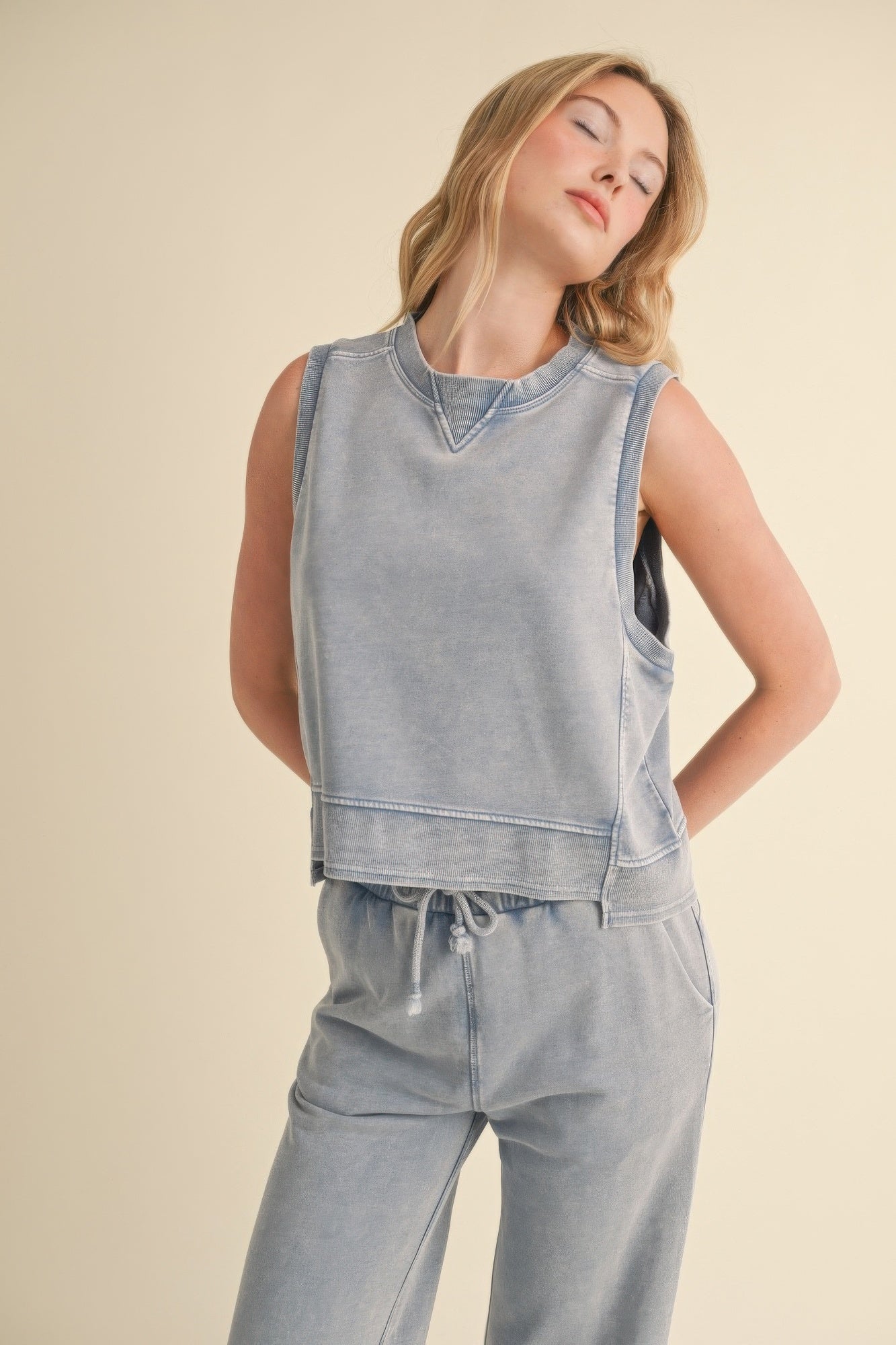 Mineral Wash Sleeveless Top | Mixtshop LLC