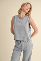 Mineral Wash Sleeveless Top | Mixtshop LLC