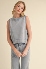 Mineral Wash Sleeveless Top | Mixtshop LLC
