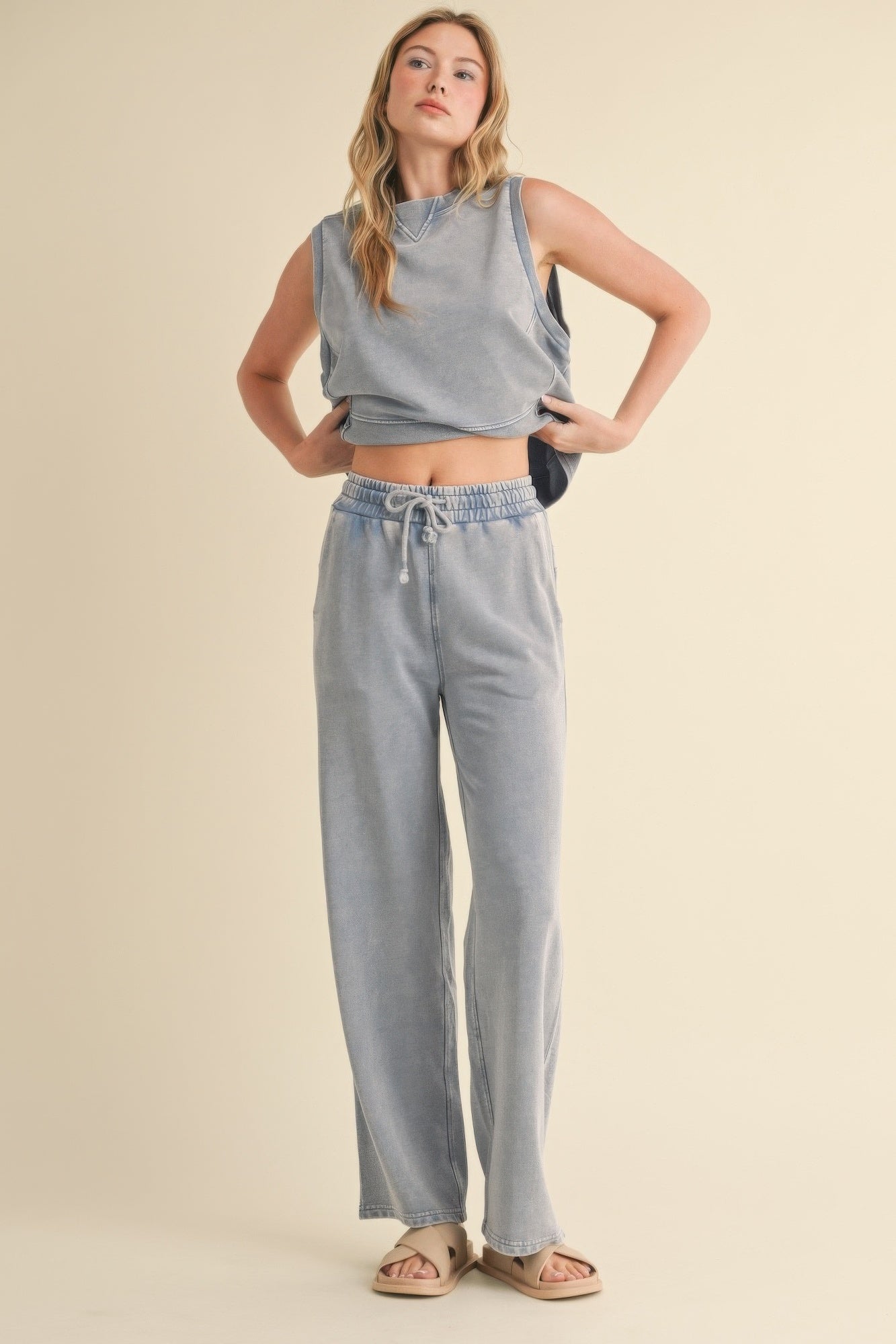 Mineral Wash Sleeveless Top | Mixtshop LLC