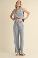 Mineral Wash Sleeveless Top | Mixtshop LLC